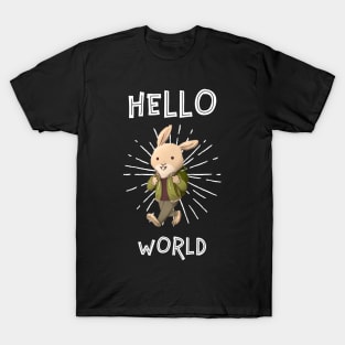 Hello World - cute bunny T-Shirt